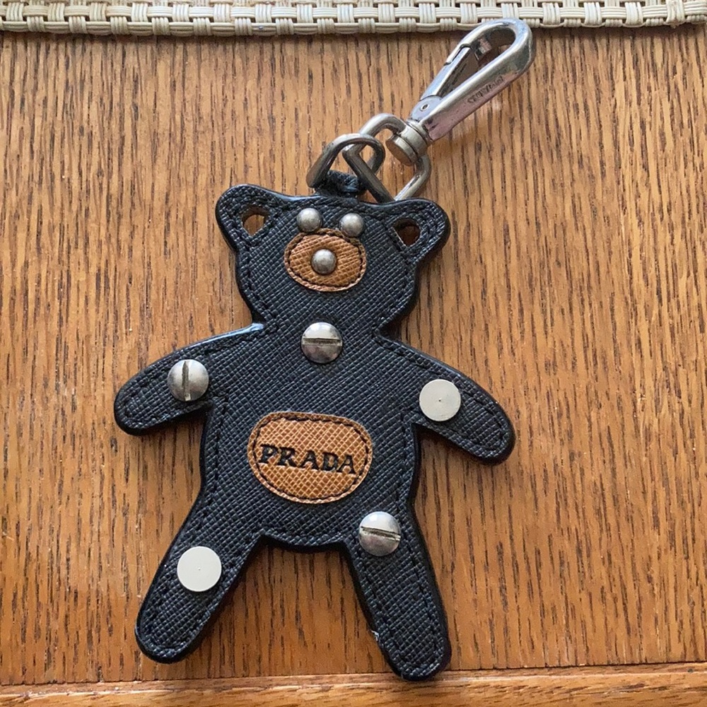 Prada teddy bear key chain